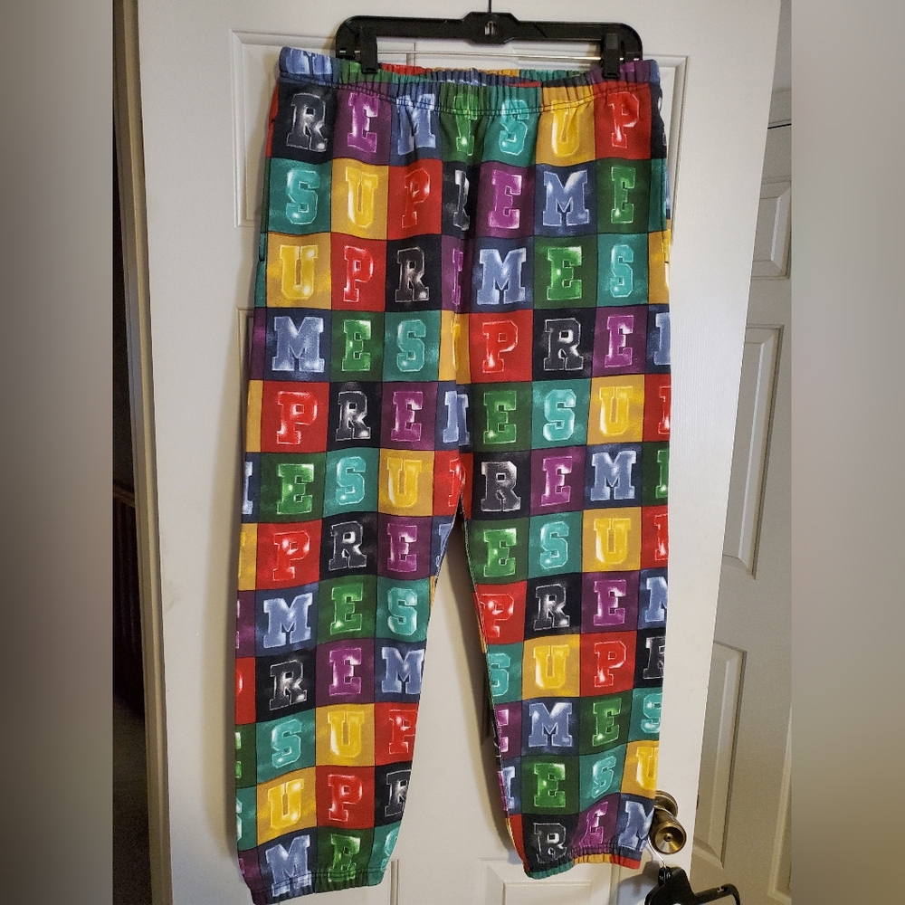 Supreme Blocks Sweatpant. Color Multi. Size Large. Brand new.